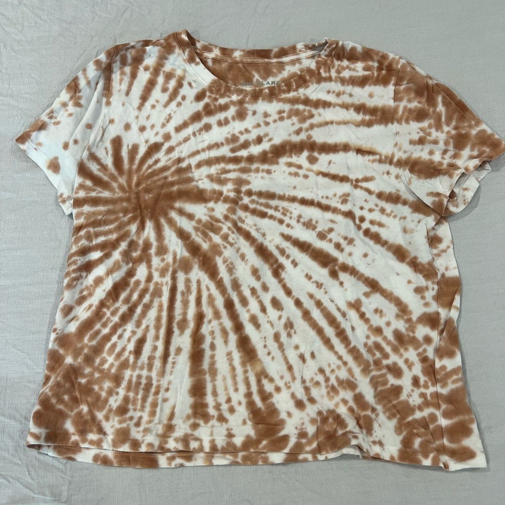 Everlane brown tie-dye boxy cut tee. Size M